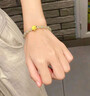中国黄金莲花黄金手链女足金转运珠手串纪念日情生日618送女朋友老婆礼物 京速达*【轻版/19颗金珠】莲花手串 约0.9g 实拍图