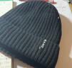 海澜之家（HLA）帽子男士秋冬季保暖加绒毛线针织帽女含羊毛防风防寒 黑色 实拍图