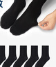 京东京造【10A抑菌袜】新疆棉四季秋冬吸汗休闲袜透气简约黑5双 实拍图
