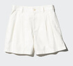 优衣库女装麻棉短裤/休闲裤子473696 01 乳白色 M /160/66A 实拍图