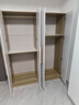 束寻【上门安装】衣柜现代简约实木挂衣杆经济型简易组装出租房卧室 两门80*40*180暖白+胡桃色 自行安装 实拍图