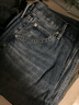 优衣库女装男装宽松廓形牛仔裤/弯刀镰刀裤子25秋冬新款479000 67 海蓝色 26 /160/66A 实拍图