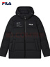 斐乐（FILA） 羽绒服男装冬季保暖连帽运动休闲长袖加厚外套开衫男装上衣 正黑色-BK 3XL 190/108A 实拍图
