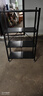 全品屋厨房置物架落地免安装折叠置物架多层烤箱架放锅架微波炉收纳架 免安装黑色加粗4层71*34*125cm 实拍图