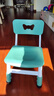 希伯熊  幼儿园写字椅子可升降儿童桌椅板凳子塑料带靠背吃饭小学生 墨蓝色椅子+防滑脚套 实拍图