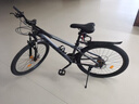 凤凰免安装山地自行车成人男女学生可锁减震变速油碟双培林轴承山地车 灰色/铝合金培林轴承/全组装 27.5英寸（身高170-190左右） 线碟/24速禧玛诺M315指拨+TZ500变速 实拍图