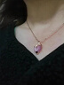 QMXD项链女学生锁骨链女简约闺蜜日韩吊坠玫瑰金520情人节礼物送女友 玫瑰金项链+芙蓉石耳钉 实拍图