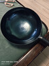 老聂家章丘铁锅不粘锅炒锅手工锻打传统老式家用炒菜锅手打无涂层不粘锅 老师傅五万锤锻打（烤蓝） 34cm 实拍图