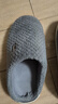 京东京造【厚底防滑】棉拖鞋男士冬季室内居家毛拖保暖半包深灰色42-43 实拍图