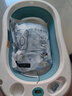 十月结晶婴儿洗澡盆新生儿大号可折叠智能感温格洛里蓝浴盆浴网浴垫3件套 实拍图