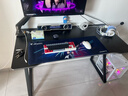 甄严选电脑桌台式电竞桌椅套装组合桌子办公家用桌学习桌书房书桌写字桌 【黑架+黑碳纤纹面】单桌120*60 实拍图