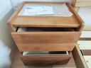 京东京造家居悦枫实木床头柜 天然橡胶木双层储物 收纳卧室储物柜原木色 实拍图