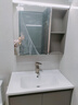 恒洁（HEGII）浴室柜E0级陶瓷一体盆智能美妆柜组合BC2500(BM2201S-75K3卡其灰 实拍图