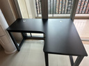 久丞家具转角电脑桌家用电竞书架组合桌卧室L型桌子 【特厚25mm桌面】黑色右转角 140x100x74cm 实拍图
