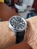 十瑞（SHIRUI）双面鳄鱼皮表带真皮男适用于欧米茄万国江诗丹顿浪琴积家手表带女 黑色黑线-银色针扣 21mm 实拍图