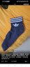 adidas经典舒适三条纹短筒及踝袜子男女阿迪达斯官方三叶草 白/蓝/暗灰 3942 实拍图