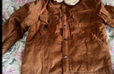 马登工装美式复古灯芯绒棉服夹克男仿羊羔毛秋冬保暖外套男士加厚棉衣 姜黄色 S 实拍图