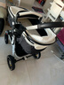 纽贝耳newber婴儿车 婴儿推车 婴儿车0-3岁用折叠可坐可躺带减震 可换向 黑白+安全座椅 实拍图