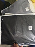 战浩【2件】纯棉长袖T恤男春秋圆领纯色中青年宽松大码打底衫重磅秋衣 黑色+铁灰色 XL 建议【135-150斤】 实拍图