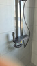 德匠科勒数显淋浴花洒套装全套恒温增压卫浴沐浴智能加压家用明装全铜数显 KS13枪灰色（冷热版带腰喷) 实拍图