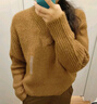 优衣库女装V领针织衫/毛衣毛衫479231 32 深米色 M /160/84A 实拍图