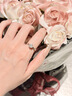 珍尚银中国黄金求婚戒指钻戒女款莫桑钻戒指一克拉莫桑石戒指送女友S925 实拍图