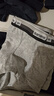蕉内（Bananain）银皮301S男士内裤纯棉7A抗菌短裤青少年撞色腰带运动透气平角3件 渐变黑腰 3条 XL 实拍图