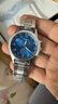 男士时尚商务手表三针数字刻度表盘潮流钢带青少年腕表石英表 蓝色【手表+送调表器】 实拍图