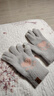 撞青春保暖手套女秋冬季加绒手套防寒骑行时尚学生情侣女士针织毛线手套 灰色 均码 1双 实拍图