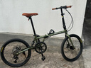 永久折叠软尾避震自行车7变速22英寸男女式成人城市小跑车学生单车 绿 实拍图