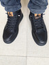 海澜之家HLA男鞋休闲皮鞋子秋冬男士板鞋运动鞋HAAXXM1EBF038 黑色44 实拍图
