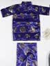九孝堂中元节七月半清明寒衣祭祀用品纸衣服男女纸衣烧纸送全套用衣服棉衣高档套装加大布料加棉加厚明日送达布料鞋 男款-蓝色5件套长裤版* 实拍图