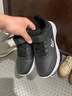 361°儿童运动鞋男童跑鞋秋冬密网轻便魔术贴女童皮革加绒保暖运动鞋 【皮革加绒】碳黑/361度白 38 实拍图