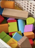Hape(德国)婴幼儿童拼搭木质积木玩具40粒彩虹积木宝宝生日礼物E8321 实拍图