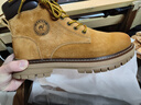 骆驼（CAMEL）【王俊凯同款】加绒马丁靴男鞋秋冬新款大黄靴女户外工装登山靴子 G13W379132 金黄色 43 实拍图