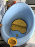 世纪宝贝（babyhood）维尼浴桶 儿童泡澡桶 宝宝加厚洗澡盆 婴儿游泳桶赠浴凳 304蓝 实拍图