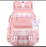 爱迪生发明家库洛小学生书包女孩米减负护脊双肩包初中生背包 2266-1 粉色大号 实拍图