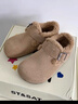 星期六女童勃肯鞋加绒儿童鞋2024冬季新款女儿二棉单鞋毛毛鞋 驼色 31  实拍图
