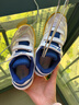 YONEX尤尼克斯羽毛球鞋yy基础款舒适亲子款青少年SHB101JRCR白/蓝35码 实拍图