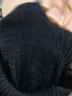 优衣库女装精纺美利奴羊毛罗纹两翻领针织衫/长袖毛衣新款478337 09 黑色 M 实拍图