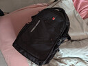 JINSHIWQ双肩包男大容量商务旅行背包登山书包电脑包黑色 升级加大号 实拍图