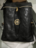 GROTTO个乐黑石双肩包大容量褶皱绵羊皮软皮背包电脑包通勤旅行包 黑石背包L（金标） 实拍图