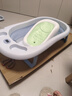 十月结晶婴儿洗澡盆新生儿大号可折叠宝宝浴盆蓝色浴架2件套 实拍图
