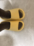朴西新款EVA踩屎感厚底拖鞋女士居家室内情侣拖鞋男 黄色 37-38 实拍图