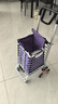 美纳美买菜车购物车拖车小拉车老人买菜手拉车爬楼可折叠拉杆行李车小车 升级双把手八轮爬楼两用【紫色】 实拍图