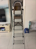 杜邦（DU PONT）梯子家用折叠铝合金梯加厚人字梯登高梯爬步安全梯扶梯楼银色5步 实拍图
