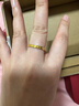 周大福ING系列22颗爱心情侣戒指足金黄金戒指男女(工费:280计价)F227196 11号 足金 约1.90g 实拍图