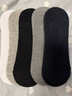 猫人（MiiOW）男士袜子男100%纯棉抑菌防臭隐形袜男纯色吸汗透气船袜5双装 实拍图