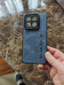 热火适用小米14手机壳 小米14保护套 升级压字肤感羊巴皮磨砂镜头全包男款女硅胶-平安喜乐蓝色 实拍图
