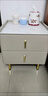 圣多堡意式床头柜卧室家用简约现代床边柜储物收纳柜全实木岩板简易整装 香槟灰40长40宽50高 实拍图